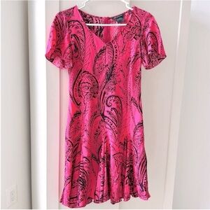 Pink and Black Paisley Kids Dress